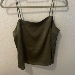 Green Cropped Tank top